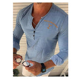 Printed Washed Men's Denim Shirts V Neck Hollow Out Lace Up Casual Short Sleeve Vintage Autumn Fashion Sexy Men Tops