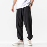 GbolsosMrGB Cotton Linen Man's Joggers 2021 Men Solid Color Casual Harem Pants Baggy Male Solid Color Pants Men Clothing