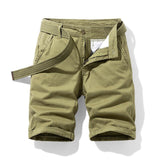 Gbolsos2021 Summer Cotton Men Cargo Shorts Casual Solid Color Khaki Men Short Pants Brand Clothing Jogger Military Cargo Shorts Men