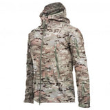 GbolsosWinter Autumn Men Thick Zipper Windbreaker Camouflage Windproof Hood Jacket Plush Lining Long Sleeve Coat Male Casual Outwear