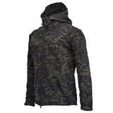 GbolsosWinter Autumn Men Thick Zipper Windbreaker Camouflage Windproof Hood Jacket Plush Lining Long Sleeve Coat Male Casual Outwear