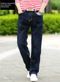 GbolsosAutumn Brand Straight Loose Stretch Denim jeans Classic Style Young Men's Plus Size High Quality Casual Jeans