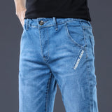 Gbolsos2021 new trend brand men's slim jeans fashion business classic style men's fashion brand casual slim elastic feet trousers