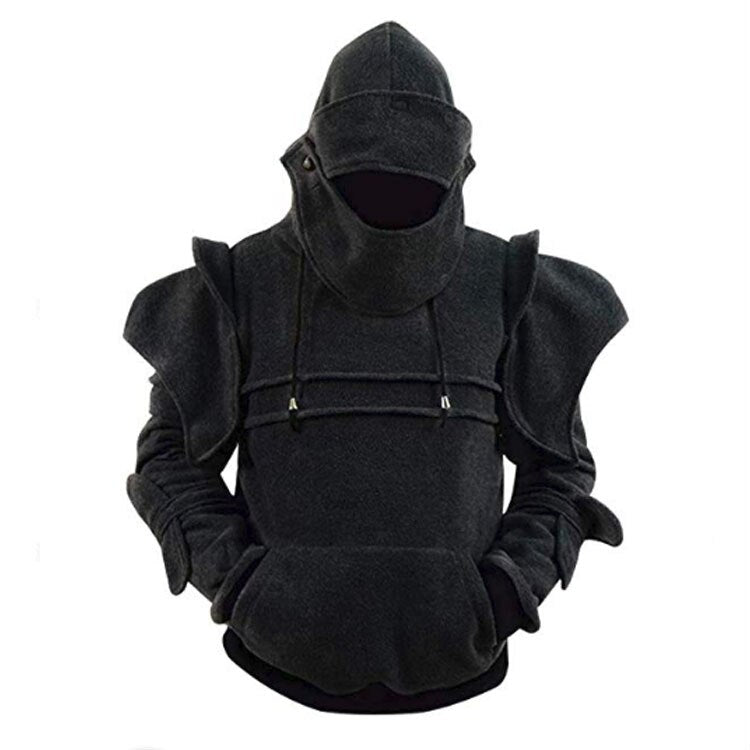 Streetwear Men Arthur Medieval Hollow Knight Hoodie Armor Sweatshirt Pullover Hooded Jacket Coat W104