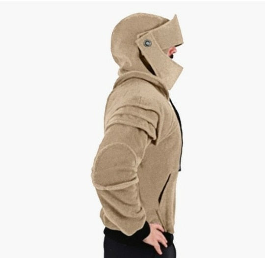 Streetwear Men Arthur Medieval Hollow Knight Hoodie Armor Sweatshirt Pullover Hooded Jacket Coat W104