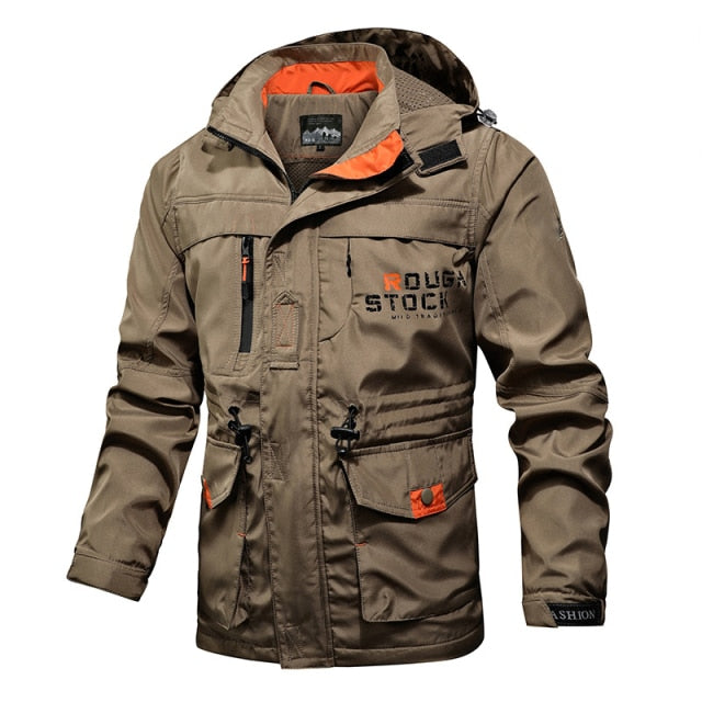 Men's Jacket Windbreaker Coat Waterproof Windproof Hooded Men Clothing Spring Autumn Outwears Casual Sports Male Overalls LA059
