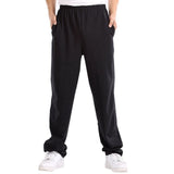 Size 7XL 140KG Men Simple Cheap Cotton Sports Pants autumn Black Elasticity Pants Casual Mens Home Pants Straight Trouser