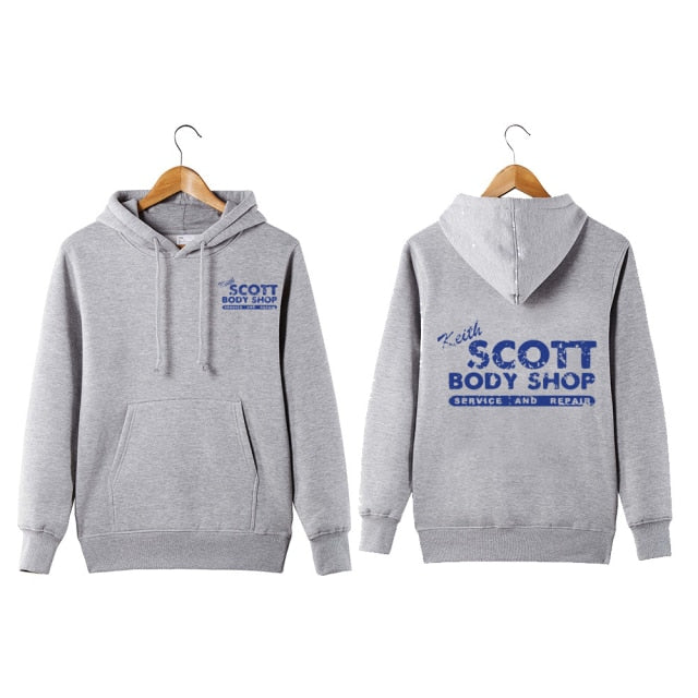 Vintage Style Keith Scott Body Shop Pullover Hoodie one tree hill car mechanic  Keith Scott Body Shop Hoodie Sweatershirt