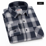 Purple men's printed plaid fashion shirt men casual spring and autumn long sleeves Slim fit shirt cottonComfortable high quality