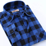 Purple men's printed plaid fashion shirt men casual spring and autumn long sleeves Slim fit shirt cottonComfortable high quality